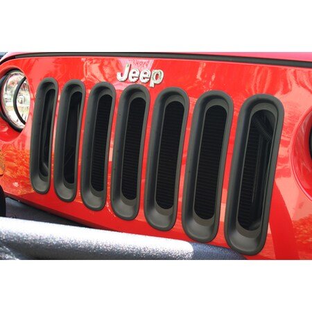 Rugged Ridge GRILLE INSERT SET BLACK JK WRANGLER 07-16 11306.3